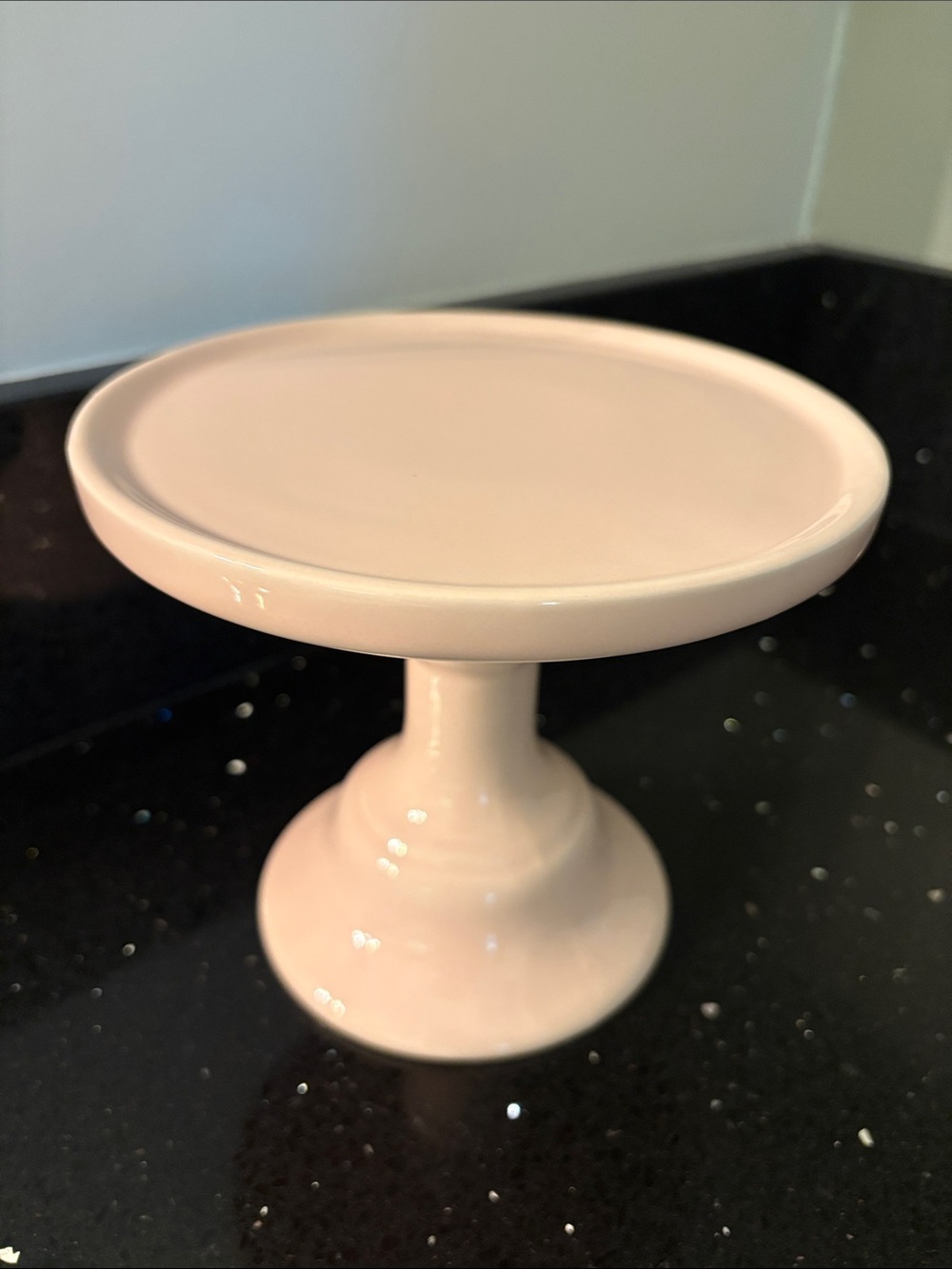 Pale Pink Ceramic Pedestal Cake Cupcake Dessert Decor Stand Riser Pastel Xmas